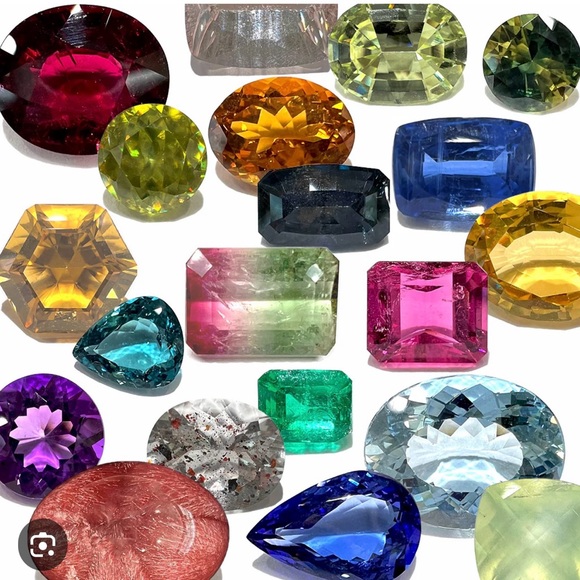 Lots of genuine, certified large gemstones - Picture 1 of 2